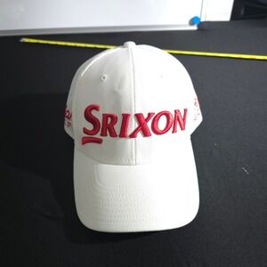 Srixon Cleveland Golf Cap Mens One Size White Red Mesh Trucker Baseball Hat ProX